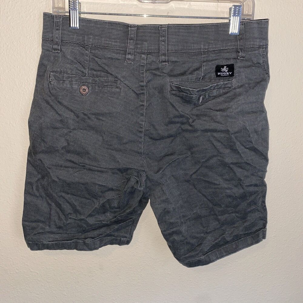 Rugby University Men’s Shorts Black Check - Picture 3 of 6